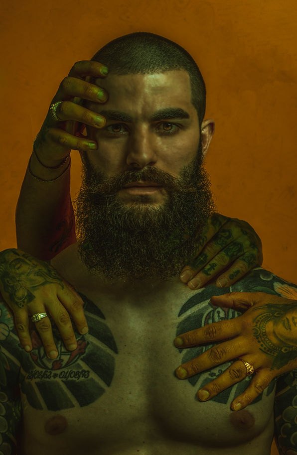 The Medusa Collection by JJ Savani — buzz cut and beard editorial